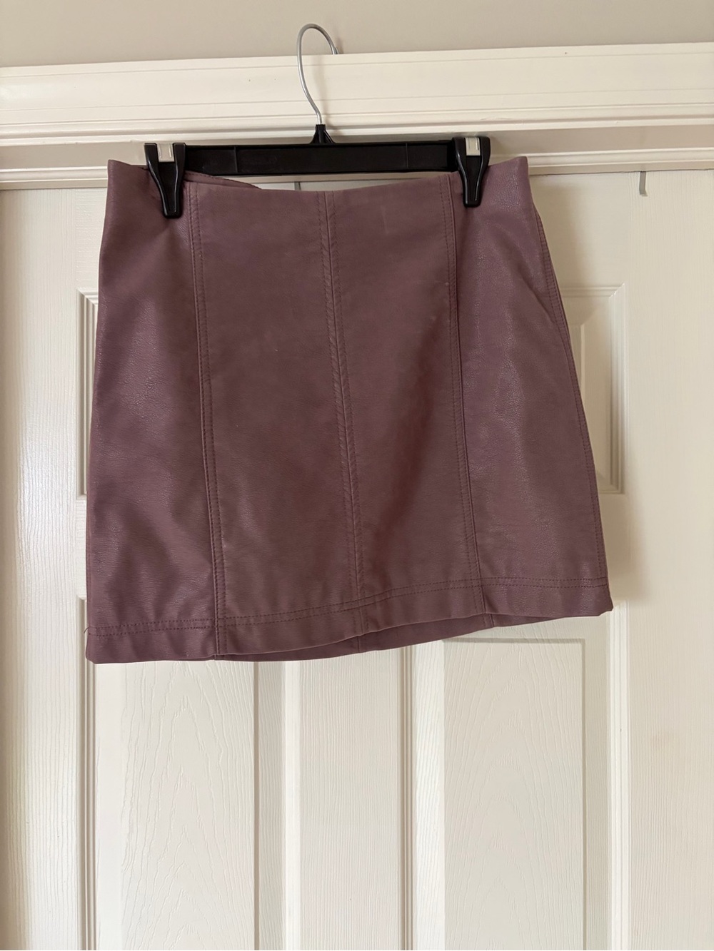 Free people faux brushed leather mini skirt- size 6
